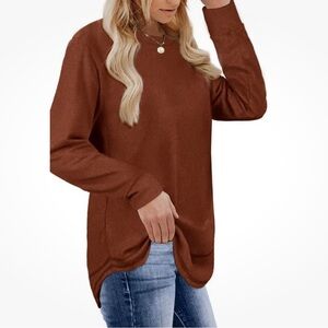 Fantaslook Sweatshirt Casual Long Sleeve Tunic Top